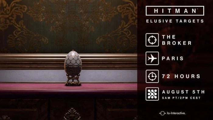 Hitmans 10th elusive target arrives this friday