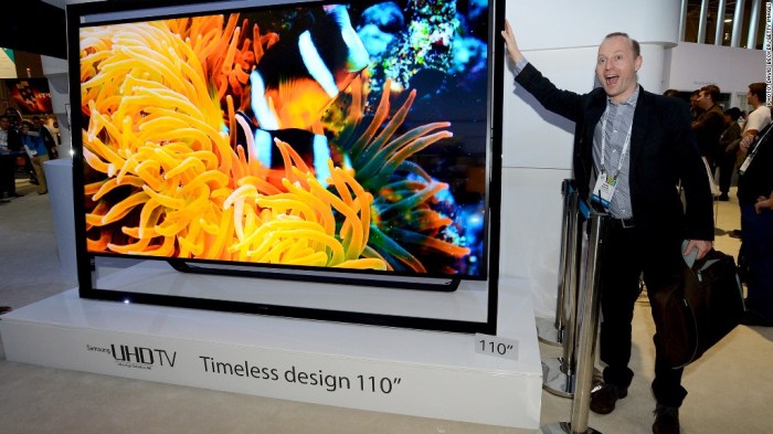 Samsung unveils 110 inch uhdtv ahead of ces 2014 will go on sale on monday