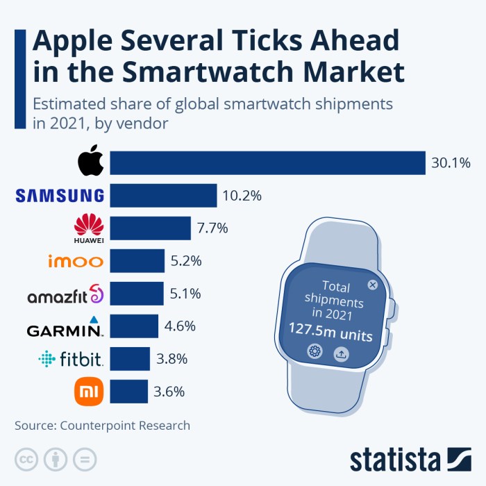 Apple watch continues to dominate mark