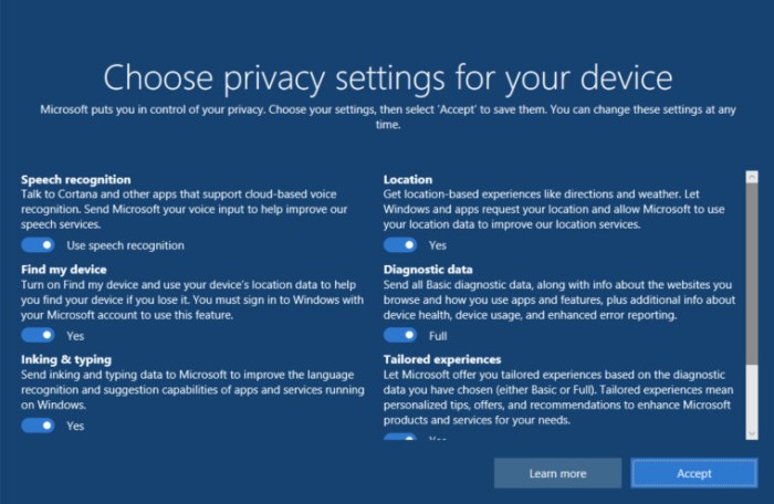 Microsoft patent privacy mode