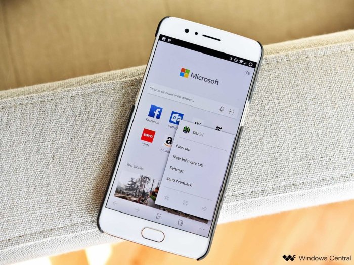 Microsoft edge android exit beta