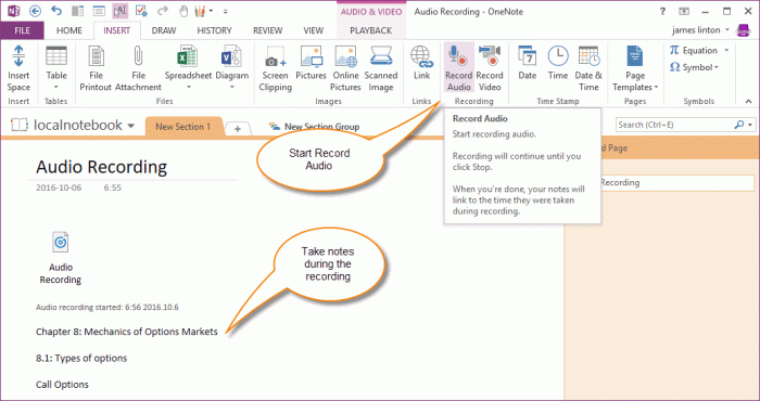 Onenote for mac gets support for audio notes