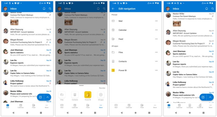 Outlook android drops preview