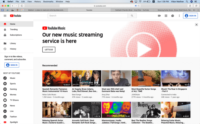 New youtube web ui tested