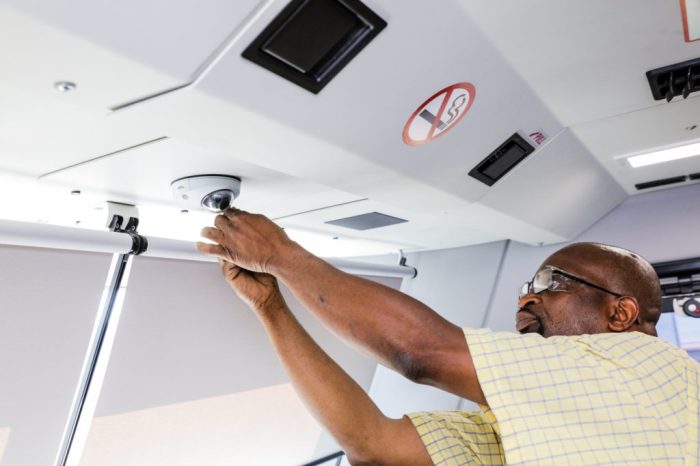 Amtrak train video cameras