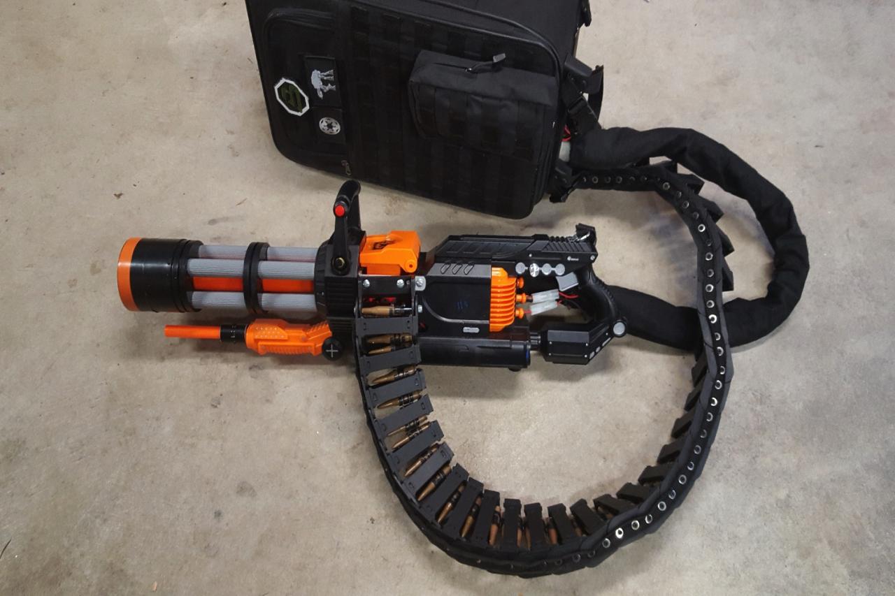 Nerf rival minigun modded 20 rounds per sec