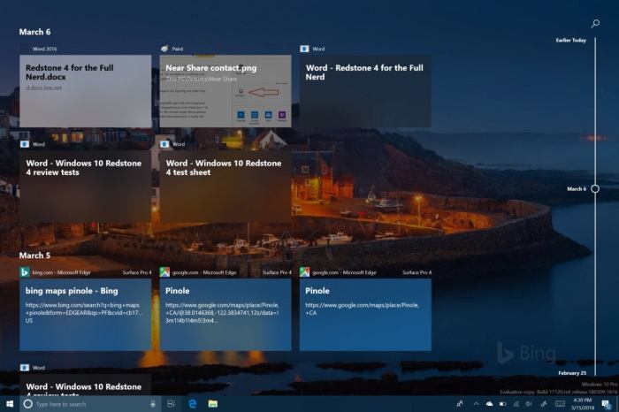 Windows 10 timeline feature live for insiders soon