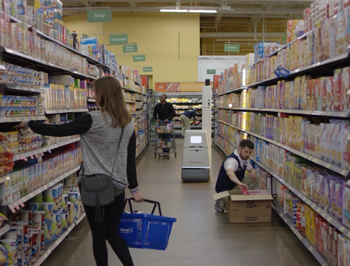 Walmart testing shelf scanning robots