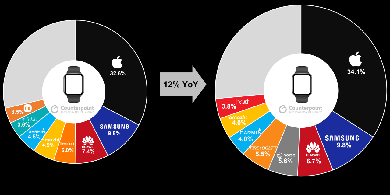 Apple watch continues to dominate mark