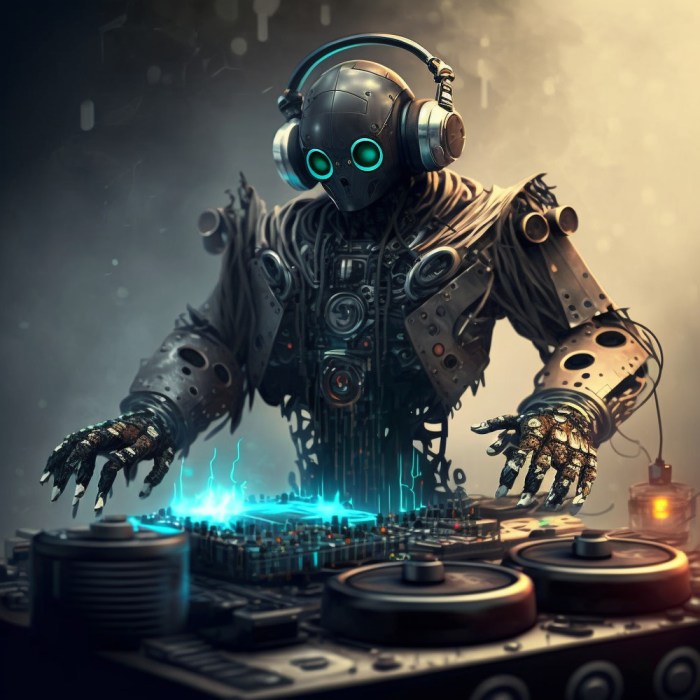 Robot dj club in prague