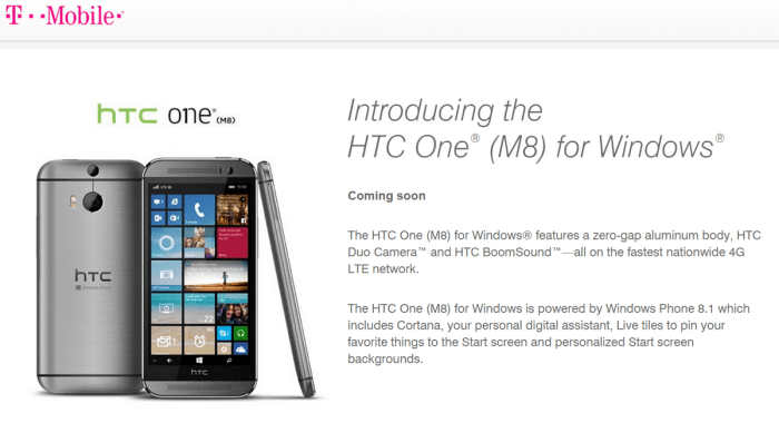 T mobile new htc one m8 launches next month