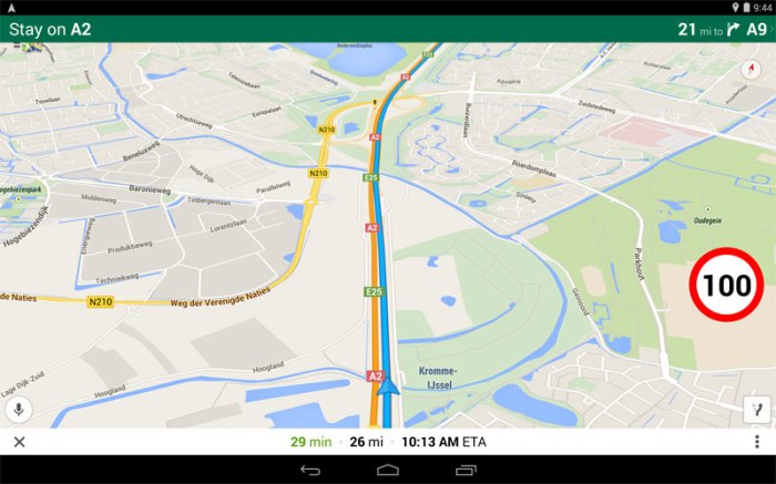 Google maps speed limits navigation