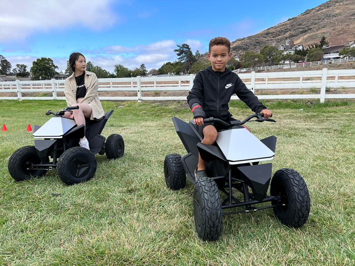 Upgraded tesla cyberquad for kids back on sale after safety recall