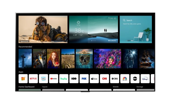 Lg webos tv cards user interface leaked