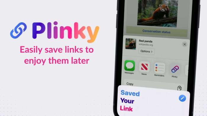 Plinky is an app for you to collect links