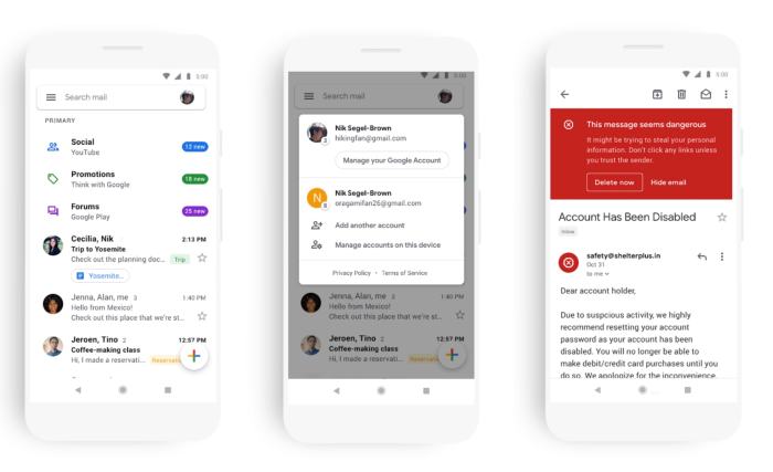 Gmail for ios updated now possible to reply directly from notifications