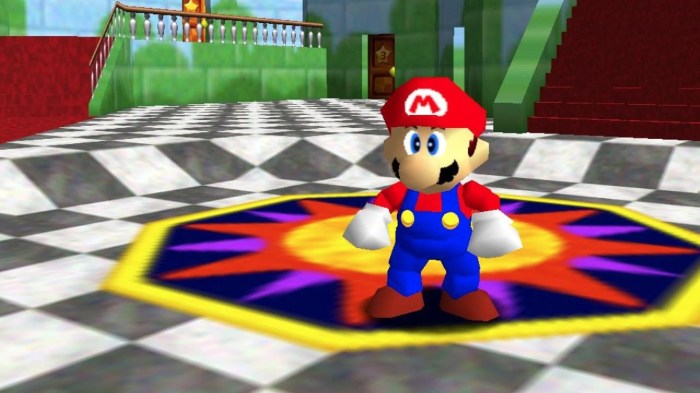 Heres what super mario 64 on the iphone 6 looks like