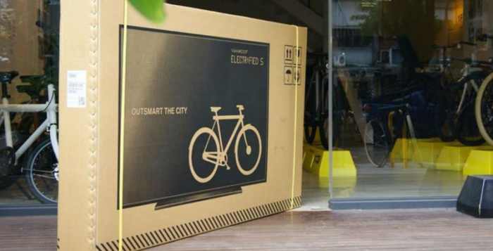 Bike company disguises packages as tv