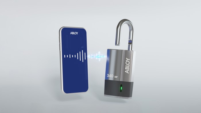 The teo padlock can be unlocked using bluetooth