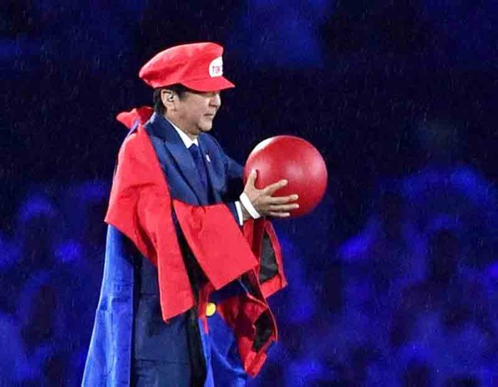 Japan prime minister mario olympics