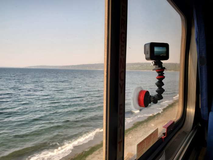 Amtrak train video cameras