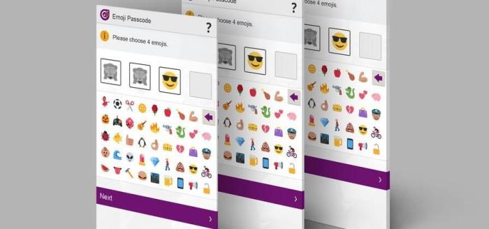 Security software emojis passcode