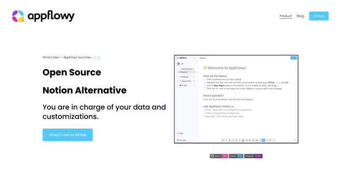 Appflowy open source notion alternative
