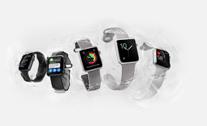 Apple watch series 2 is swimproof has built in gps