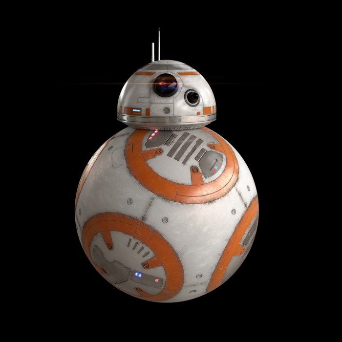 Bb 8 rolling droid from star wars universe