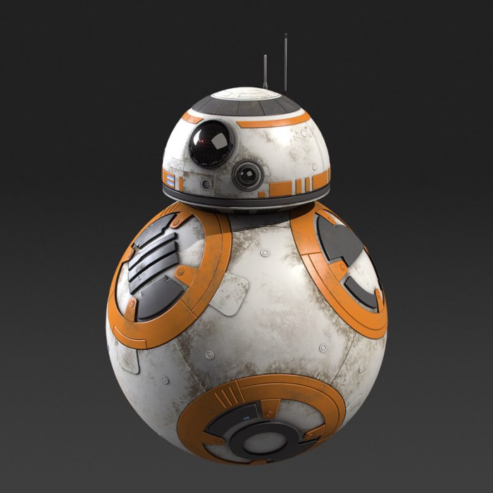 Bb 8 rolling droid from star wars universe