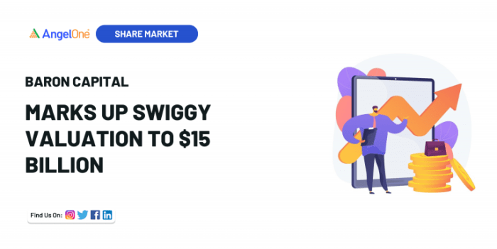 Baron values swiggy at 12 16b above prior private market valuation