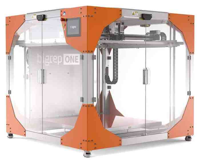 Bigrep 3d printer is huge enough to deliver a whole table