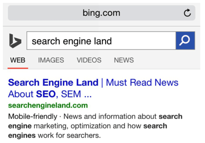 Like google bing will also favor mobile friendly websites