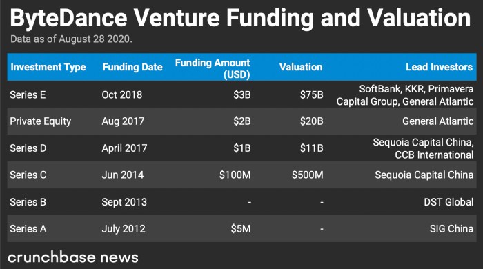 Bytedance valuation business tiktok