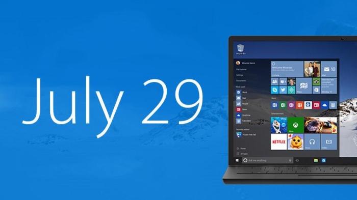 Windows 10 release date expected to be july 29th