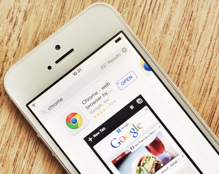 Google chrome mobile app updates ios android