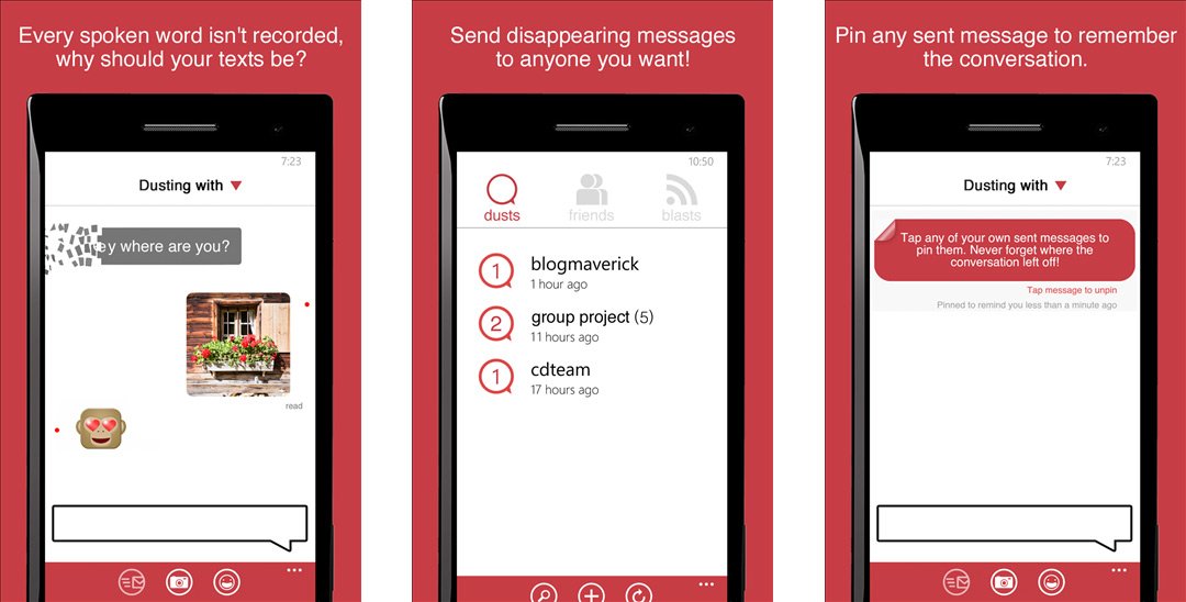 Cyber dust messaging app deletes texts 24 seconds after it has been read