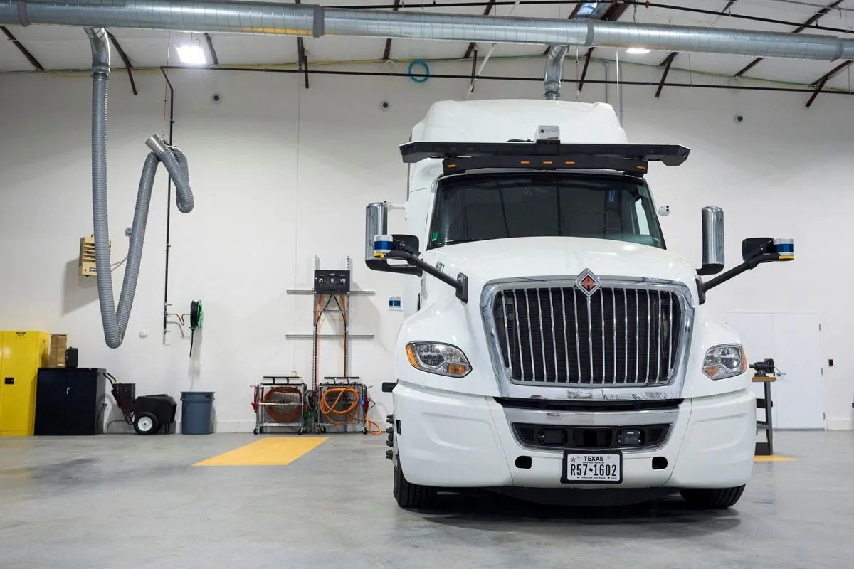 Tusimple auction self driving big rigs trucks exit