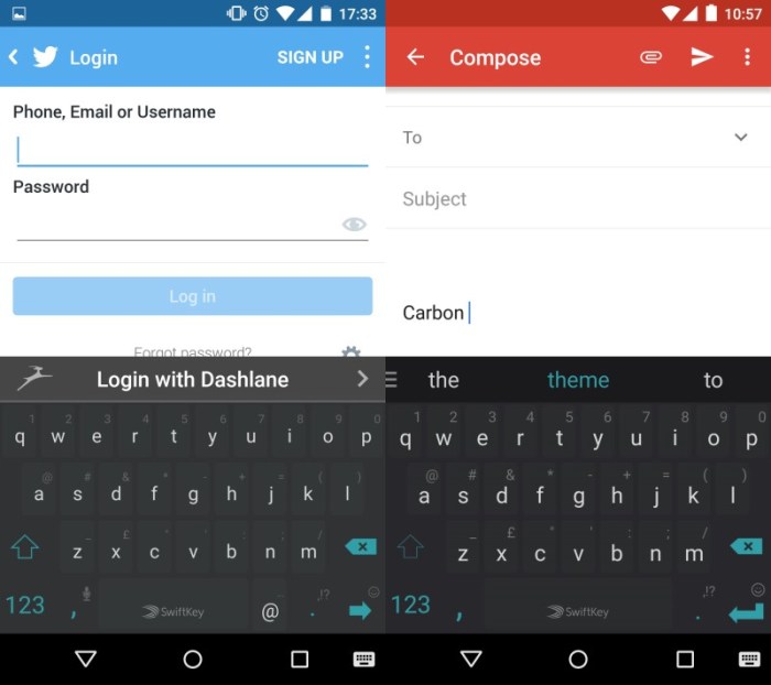 Swiftkey dashlane partner up for automatic password input