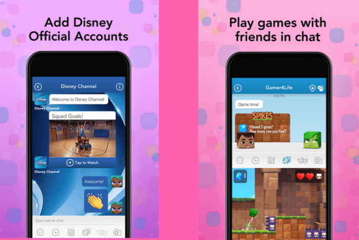 Disney mix family friend messaging app