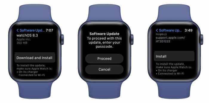 First apple watch software update released