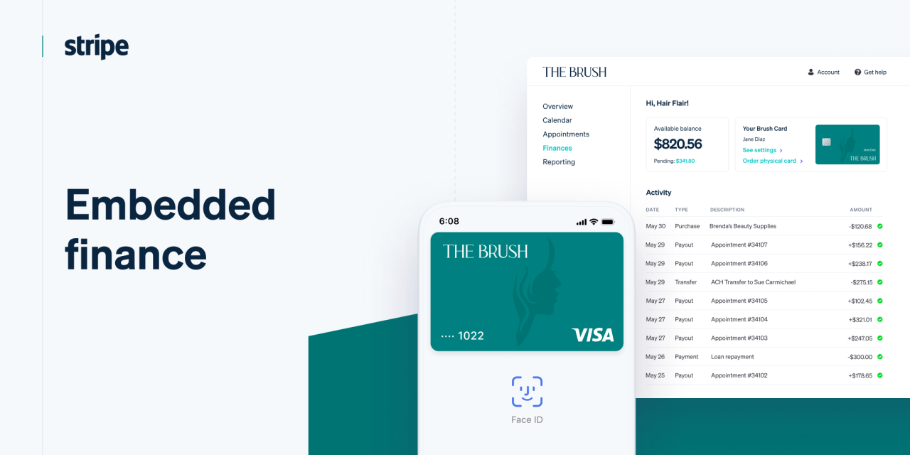 Stripe doubling down on embedded finance de couples payments from the rest of its stack
