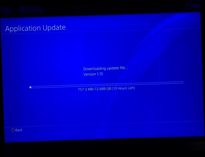 Sony not charging ps4 pro update