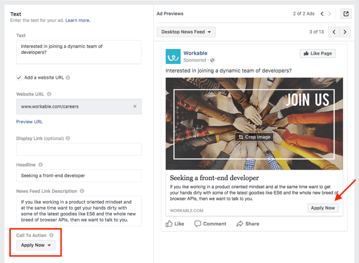 Facebook job ads filter older applicants