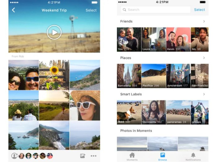 Facebook moments app delivers private photo sharing