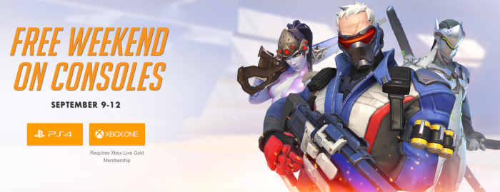 Free overwatch weekend 17 20 november