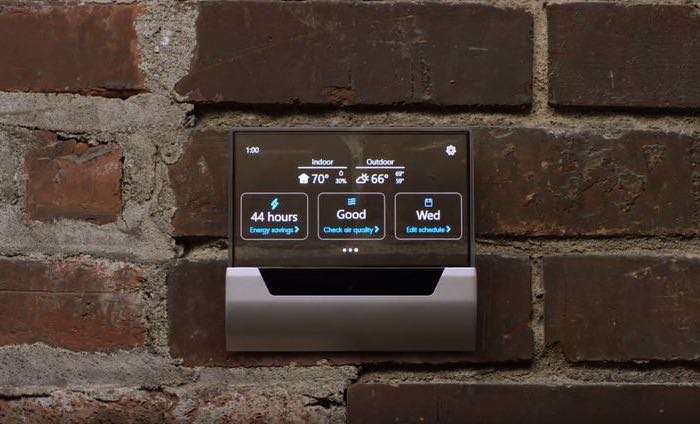 Glas beautiful thermostat powered by cortana