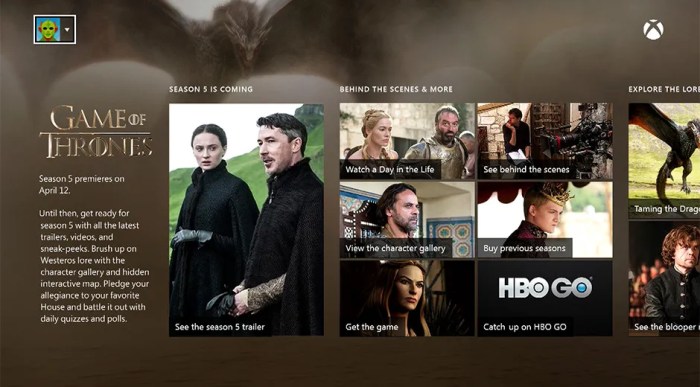 Games of thrones season 5 premiere free for xbox live members