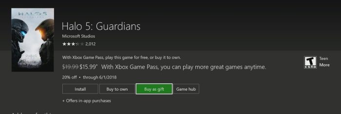 Xbox one game gifting live for all