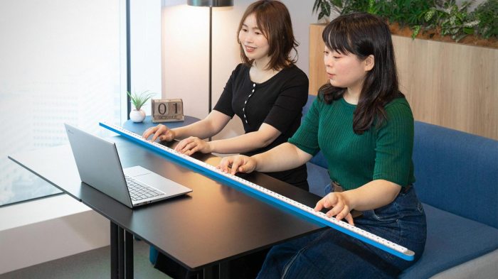 Google japan unveils keyboardless keyboard with party horn accessory